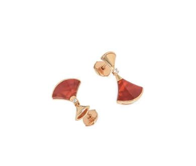 [Vellora Opalyn]DREAM Carnelian PINK GOLD EARRINGS