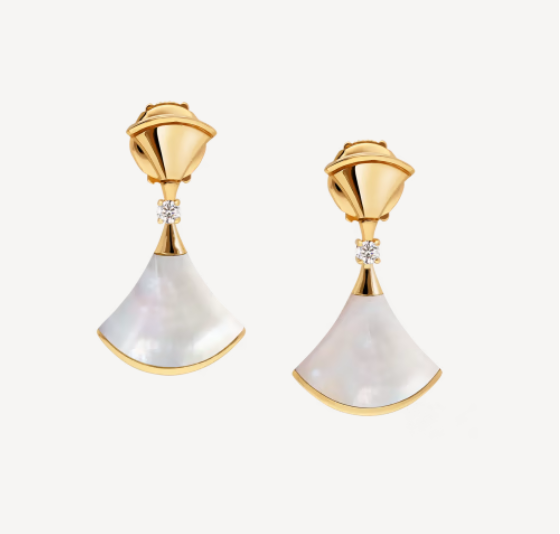 [Vellora Opalyn]DREAM MOP 1 DIAMOND EARRINGS