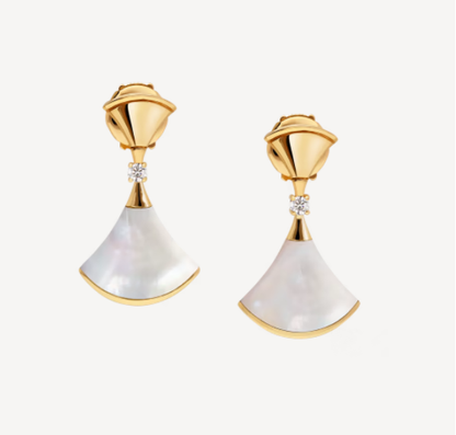 [Vellora Opalyn]DREAM MOP 1 DIAMOND EARRINGS