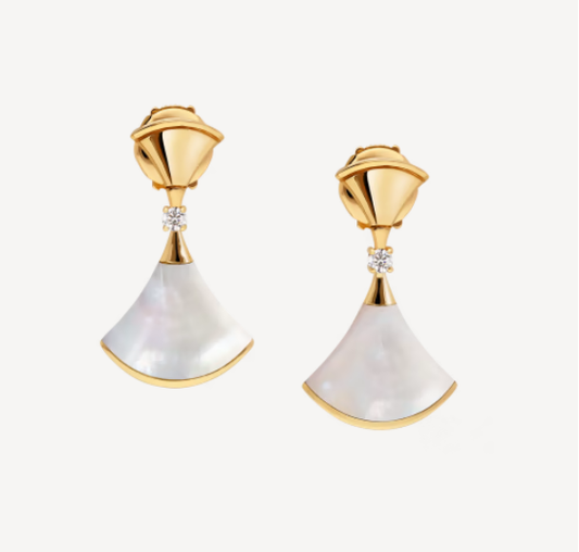 [Vellora Opalyn]DREAM MOP 1 DIAMOND EARRINGS