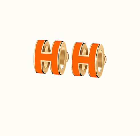 [Vellora Opalyn]MINI POP H EARRINGS ORANGE