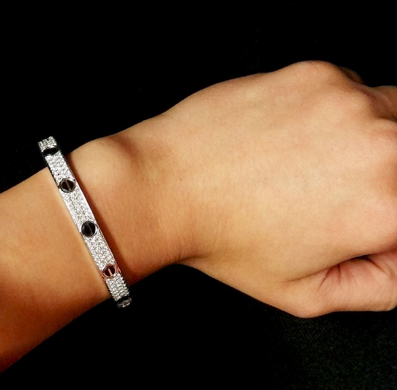 [Vellora Opalyn] LOVE BRACELET 6.1MM DIAMOND-PAVED CERAMIC