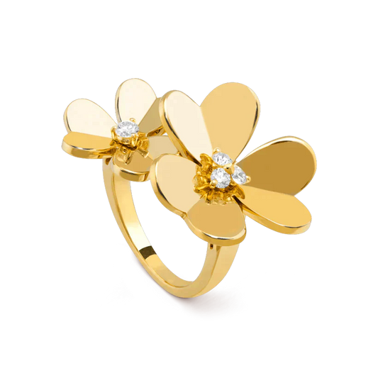 [Vellora Opalyn]CLOVER COMOS GOLD DIAMOND RING