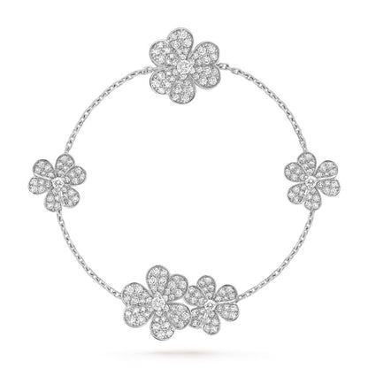 [Vellora Opalyn]FRIVOLE SILVER 5 FLOWERS BRACELET