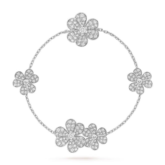 [Vellora Opalyn]FRIVOLE SILVER 5 FLOWERS BRACELET