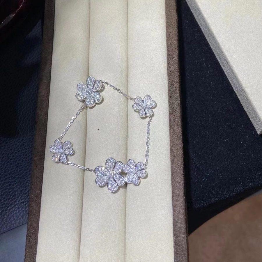 [Vellora Opalyn]FRIVOLE SILVER 5 FLOWERS BRACELET