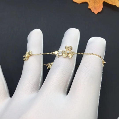 [Vellora Opalyn]FRIVOLE GOLD 5 FLOWERS BRACELET