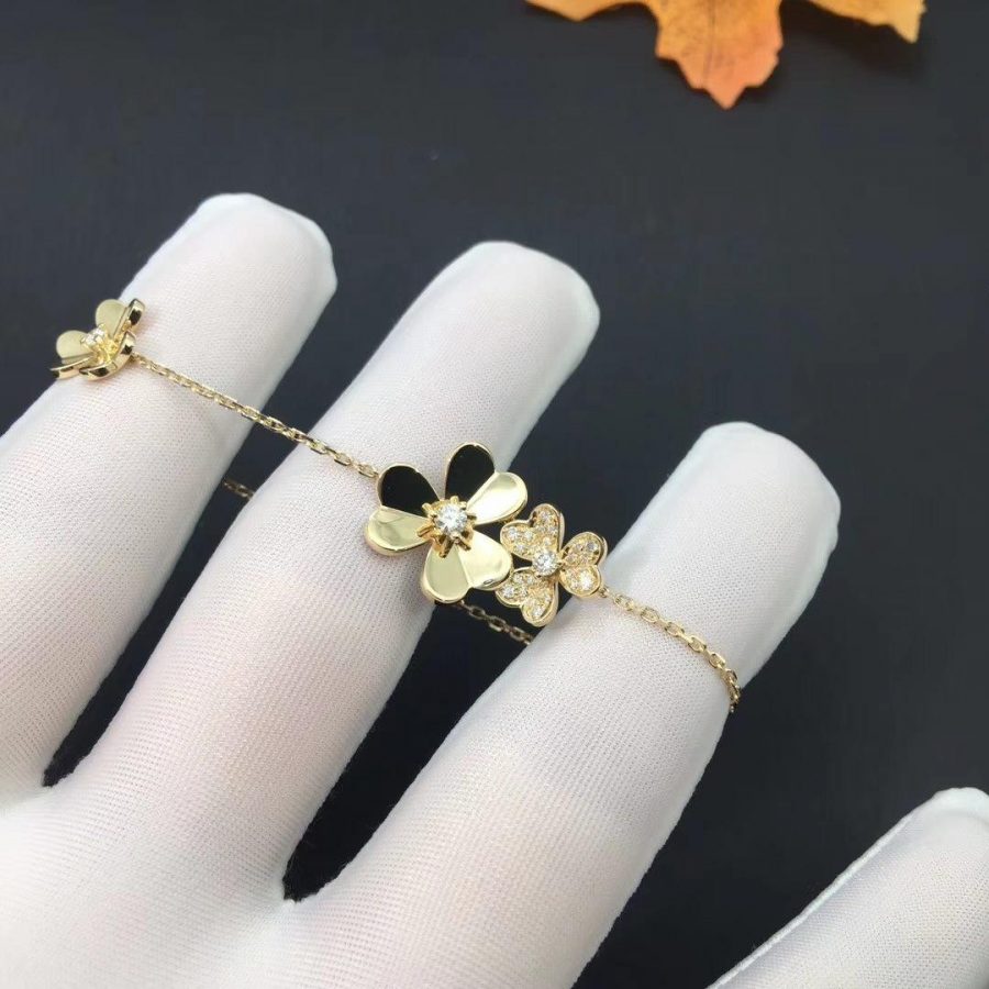 [Vellora Opalyn]FRIVOLE GOLD 5 FLOWERS BRACELET