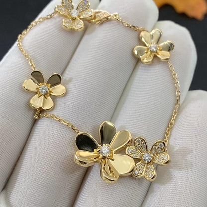 [Vellora Opalyn]FRIVOLE GOLD 5 FLOWERS BRACELET