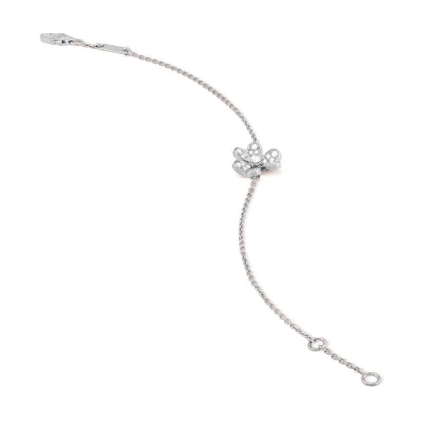 [Vellora Opalyn]FRIVOLE SILVER FLOWER DIAMOND BRACELET