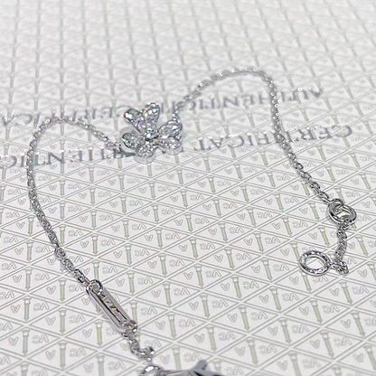 [Vellora Opalyn]FRIVOLE SILVER FLOWER DIAMOND BRACELET