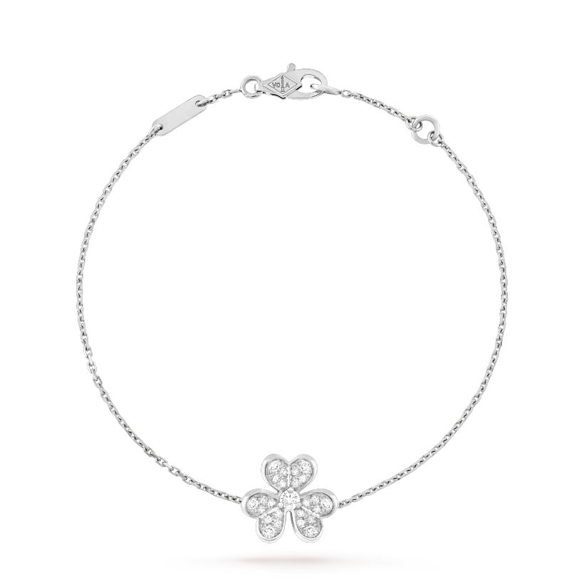 [Vellora Opalyn]FRIVOLE SILVER FLOWER DIAMOND BRACELET