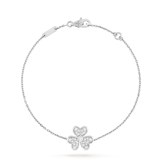 [Vellora Opalyn]FRIVOLE SILVER FLOWER DIAMOND BRACELET