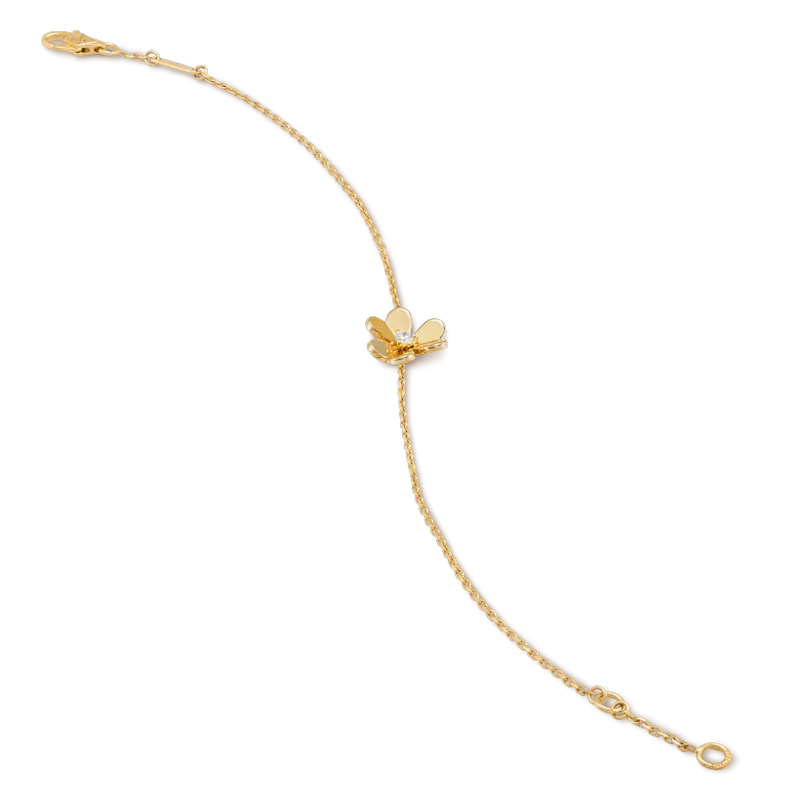 [Vellora Opalyn]FRIVOLE GOLD FLOWER PINK MALACHITE BRACELET