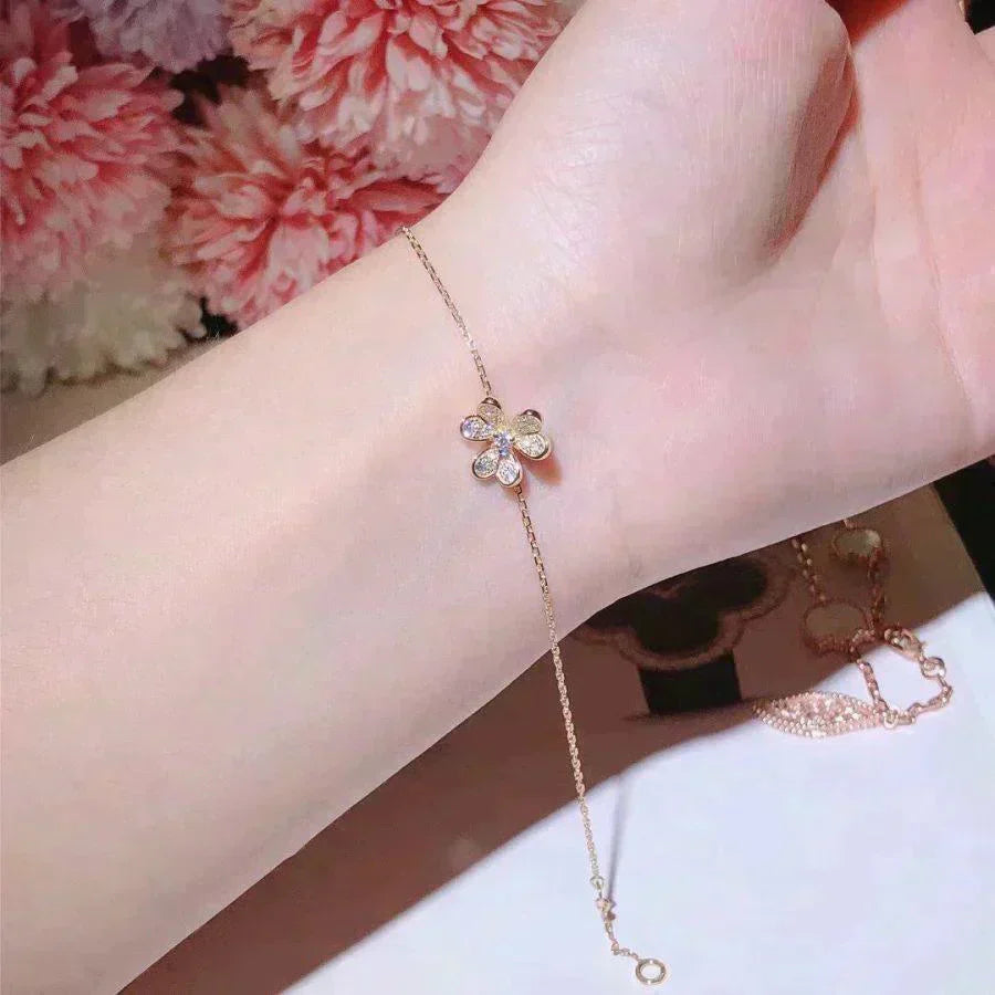 [Vellora Opalyn]FRIVOLE GOLD FLOWER DIAMOND BRACELET