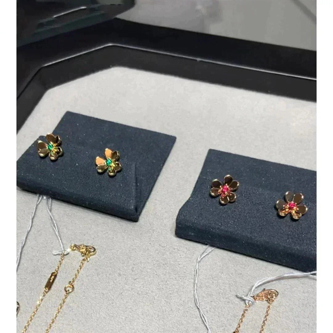 [Vellora Opalyn]FRIVOLE  FLOWER PINK EARRINGS