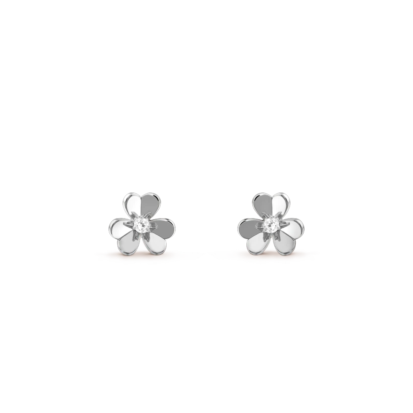 [Vellora Opalyn]FRIVOLE MINI SILVER FLOWER EARRINGS