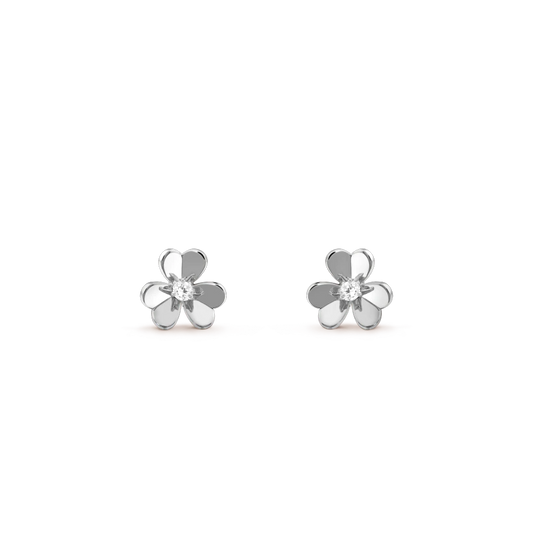 [Vellora Opalyn]FRIVOLE MINI SILVER FLOWER EARRINGS