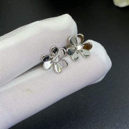 [Vellora Opalyn]FRIVOLE MINI SILVER FLOWER EARRINGS