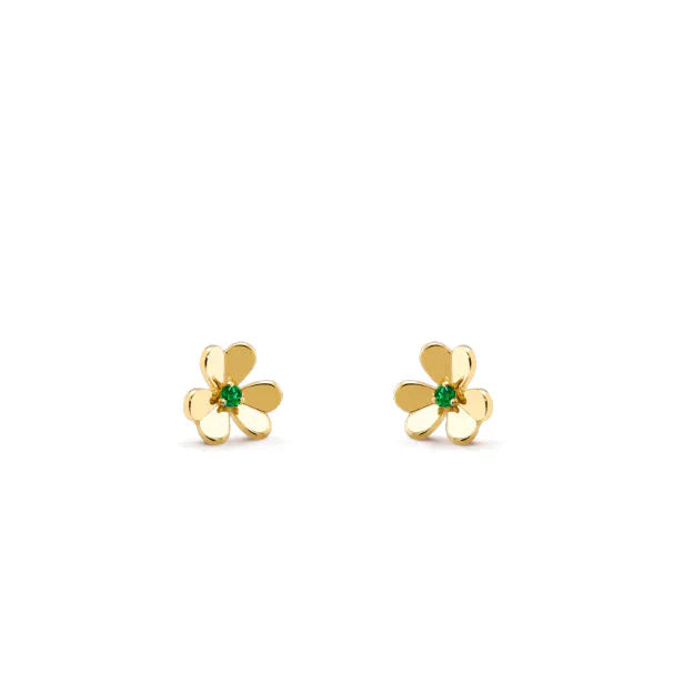 [Vellora Opalyn]FRIVOLE  FLOWER MALACHITE EARRINGS