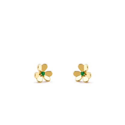 [Vellora Opalyn]FRIVOLE  FLOWER MALACHITE EARRINGS