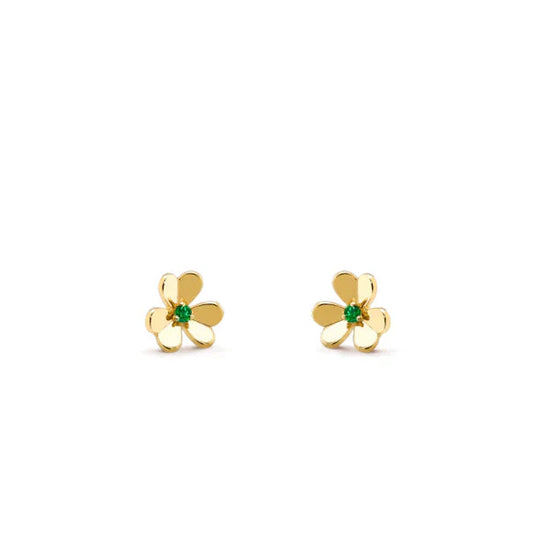 [Vellora Opalyn]FRIVOLE  FLOWER MALACHITE EARRINGS