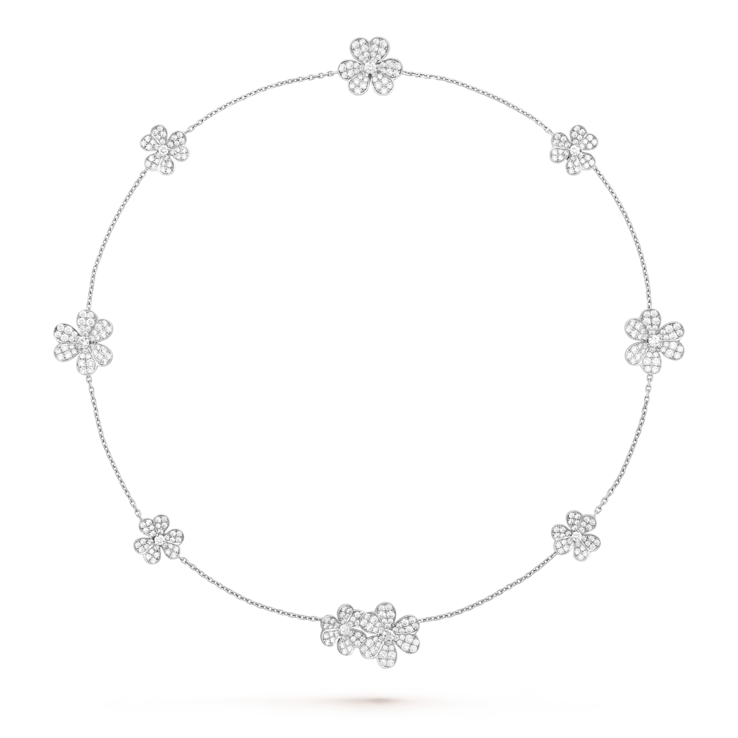 [Vellora Opalyn]FRIVOLE SILVER 9 FLOWERS NECKLACE