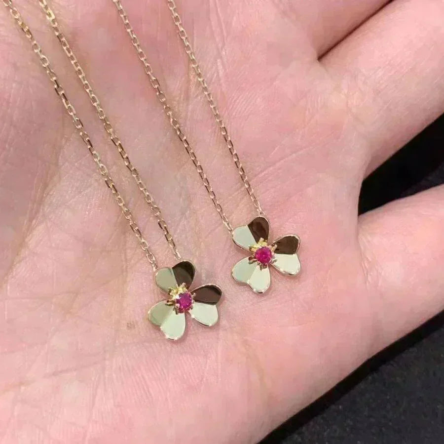[Vellora Opalyn]FRIVOLE GOLD FLOWER NECKLACE