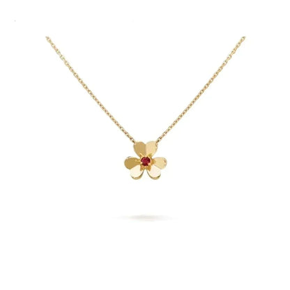 [Vellora Opalyn]FRIVOLE GOLD FLOWER NECKLACE