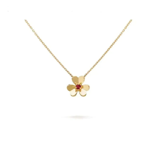 [Vellora Opalyn]FRIVOLE GOLD FLOWER NECKLACE