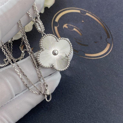 [Vellora Opalyn]CLOVER 25MM SILVER BIG CLOVER NECKLACE