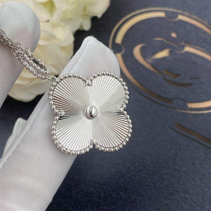 [Vellora Opalyn]CLOVER 25MM SILVER BIG CLOVER NECKLACE