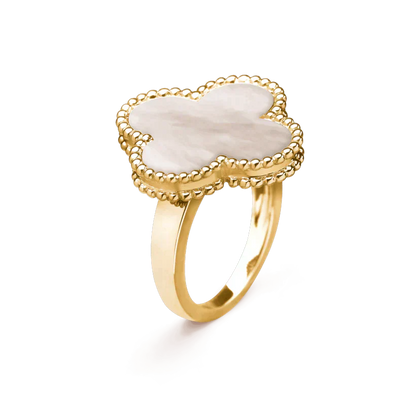 [Vellora Opalyn]CLOVER WHITE MOP RING