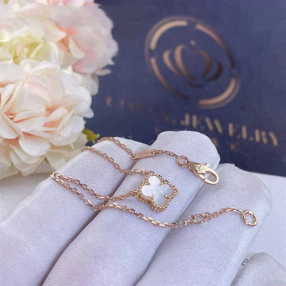 [Vellora Opalyn]CLOVER WHITE MOP SINGLE FLOWER BRACELET