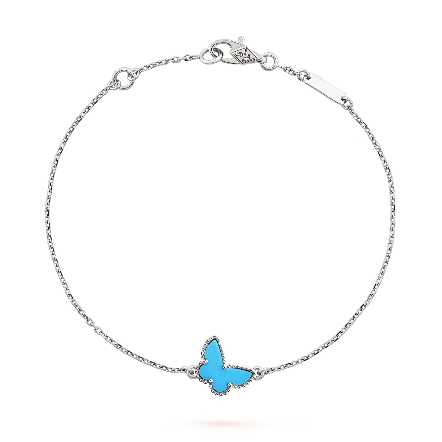 [Vellora Opalyn]BUTTERFLY TURQUOISE BUTTERFLY BRACELET SILVER