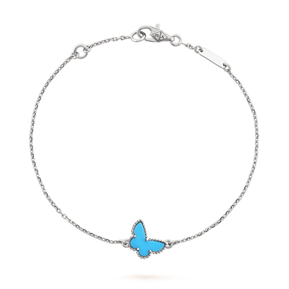 [Vellora Opalyn]BUTTERFLY TURQUOISE BUTTERFLY BRACELET SILVER
