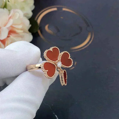 [Vellora Opalyn]SWEET CLOVER CARNELIAN RING