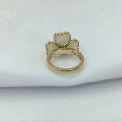 [Vellora Opalyn]SWEET CLOVER WHITE MOP RING