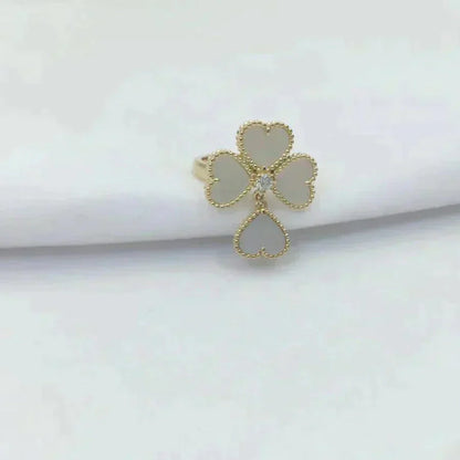 [Vellora Opalyn]SWEET CLOVER WHITE MOP RING
