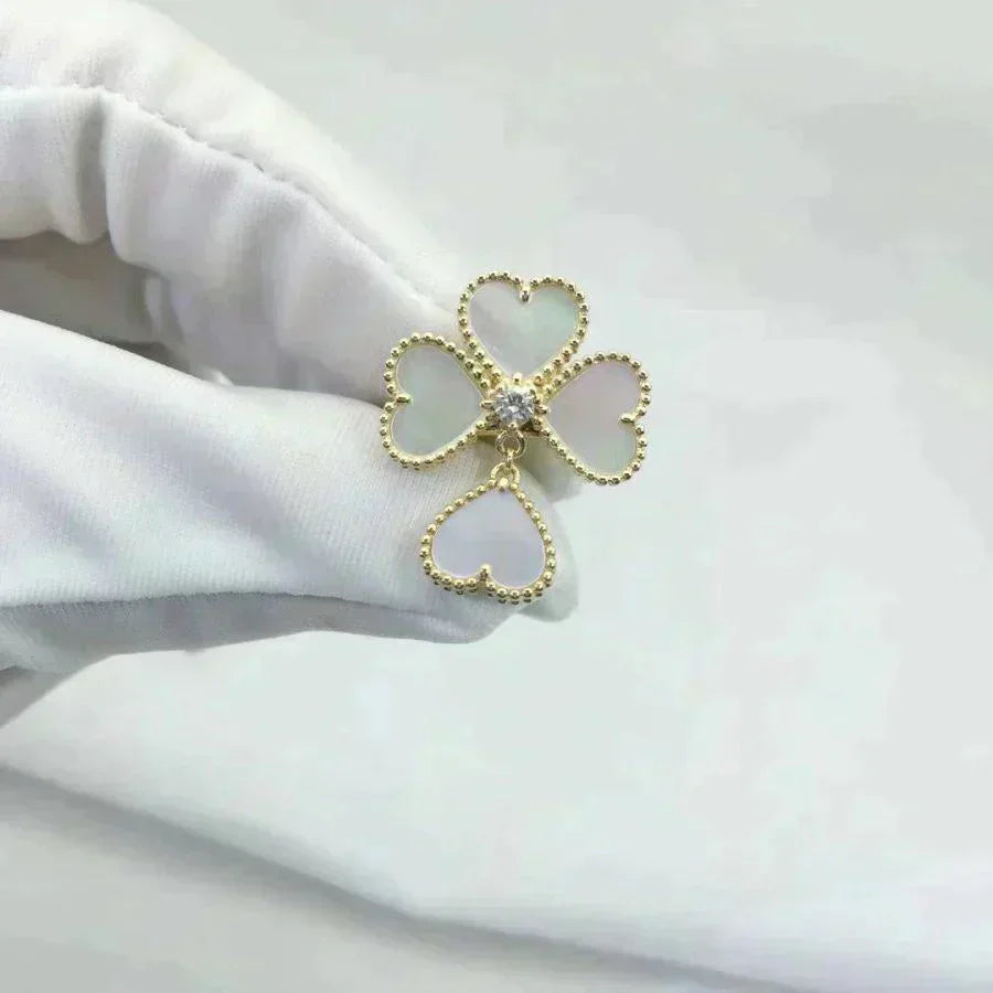 [Vellora Opalyn]SWEET CLOVER WHITE MOP RING