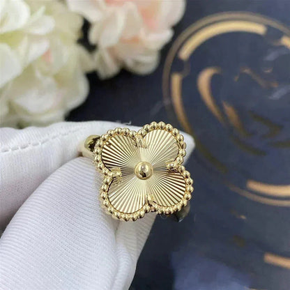 [Vellora Opalyn]CLOVER GOLD RING