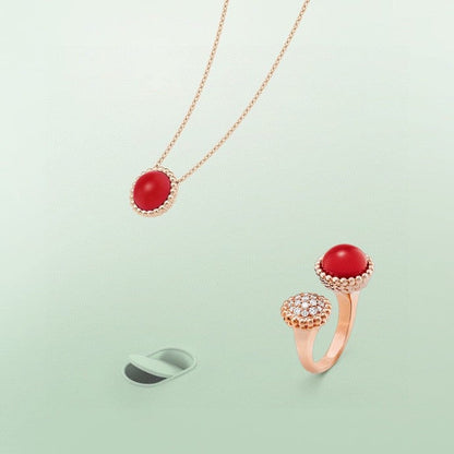 [Vellora Opalyn]PERLEE COULEURS DIAMOND ROSE GOLD BETWEEN THE FINGER RING