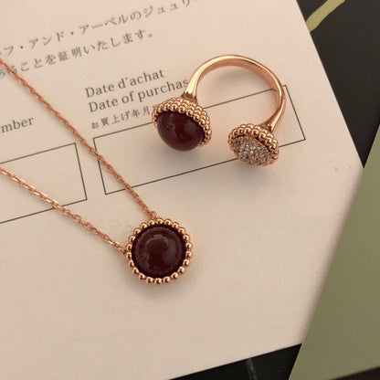 [Vellora Opalyn]PERLEE COULEURS DIAMOND ROSE GOLD BETWEEN THE FINGER RING
