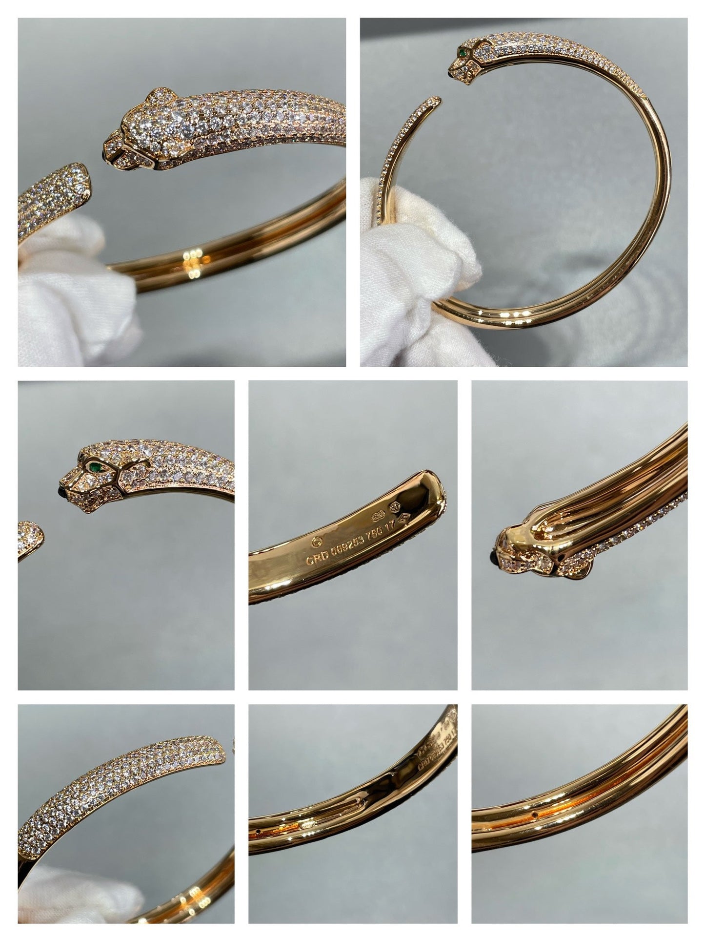 [Vellora Opalyn]PANTHERE FULL DIAMOND OPEN BRACELET