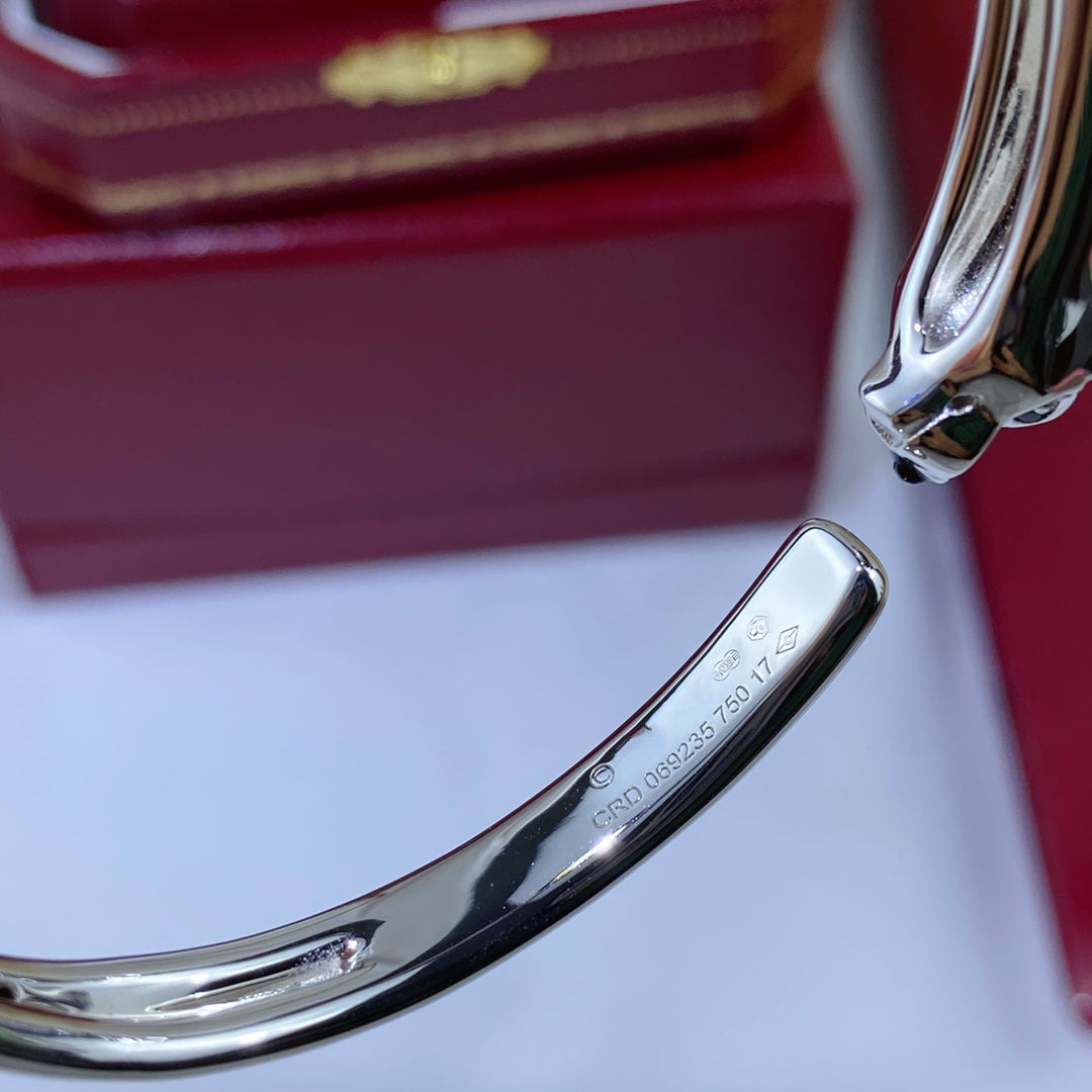 [Vellora Opalyn]PANTHERE SILVER OPEN BRACELET