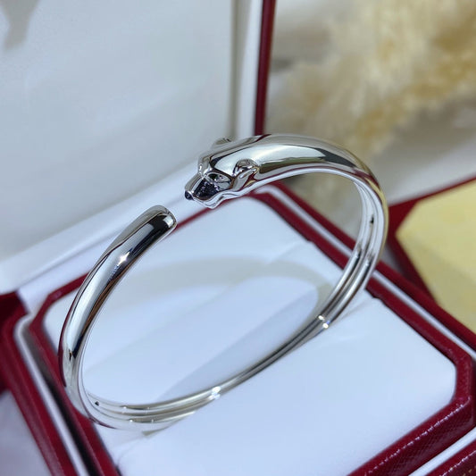 [Vellora Opalyn]PANTHERE SILVER OPEN BRACELET