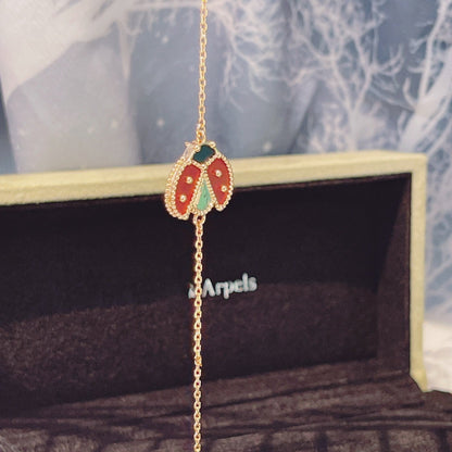 [Vellora Opalyn]LUCKY SPRING 1 MOTIF PINK GOLD BRACELET