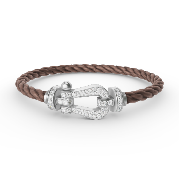 [Vellora Opalyn]FORCE LARGE HORSESHOE FULL DIAMOND BRACELET SILVER