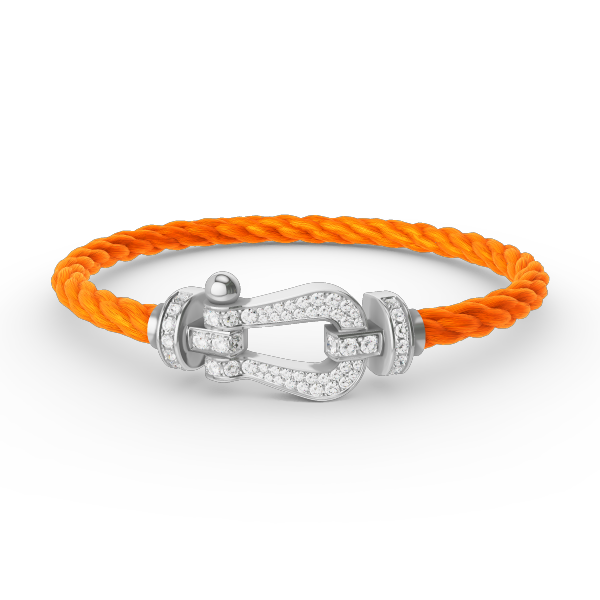 [Vellora Opalyn]FORCE LARGE HORSESHOE FULL DIAMOND BRACELET SILVER