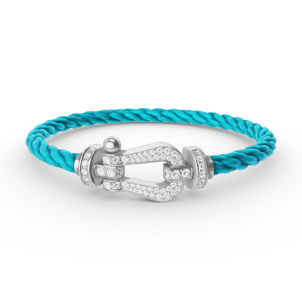 [Vellora Opalyn]FORCE LARGE HORSESHOE FULL DIAMOND BRACELET SILVER